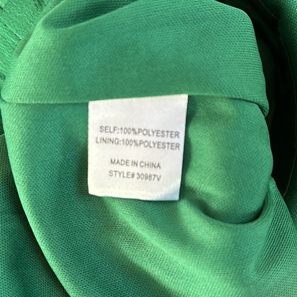 nwt Skylar Rose Green Satin Mini Dress Womens Size Large - Picture 7 of 9